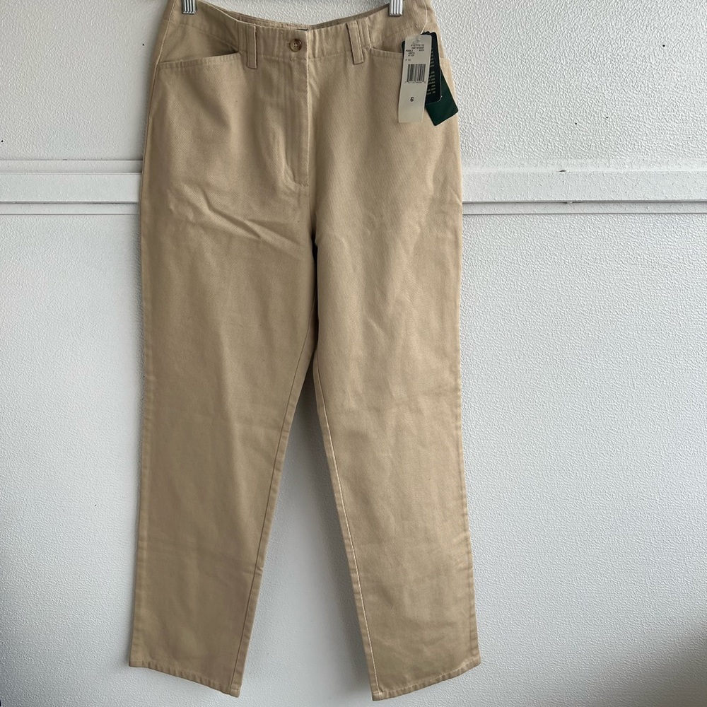 Lauren Ralph Lauren Brown Straight Leg Cotton Pants.Career Office Women’s 6. New